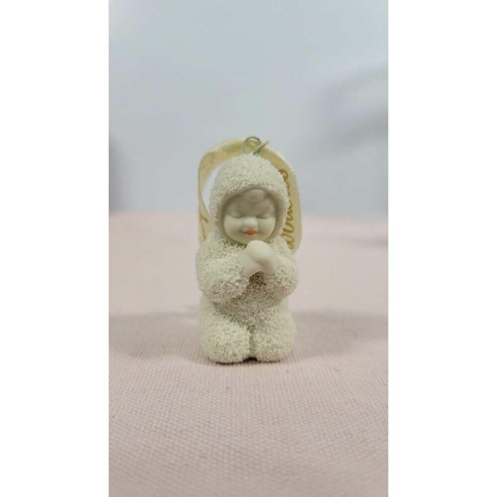 Dept 56 Snowbabies Ornament Sweet Dreams. Snowbaby Praying. 2" tall